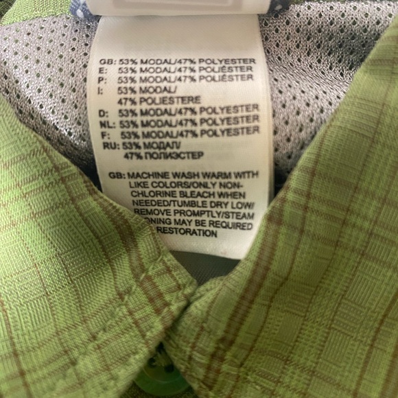 The North Face Mens Green Plaid Short Sleeve Button Down Shirt - Size M - Picture 4 of 8